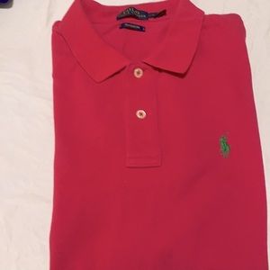 Women’s Ralph Lauren pink polo shirt